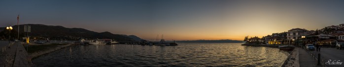 ohrid hafen panorama nacht